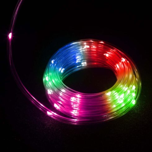 Family Decor kültéri 5m-es elemes színes LED fénykábel (50 LED, 3x AAA)