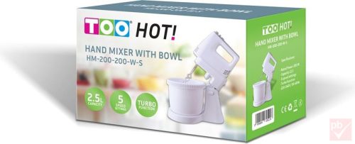 Too HM-200-200 tálas kézi mixer (fehér)