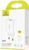 Usams T22 hálózati USB gyorstöltő 1db aljzattal QC3.0 (3A, 18W, fehér)