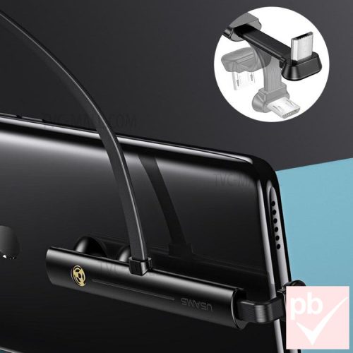 Usams U39 USB 2.0 A-micro B gamer töltő kábel (fekete)