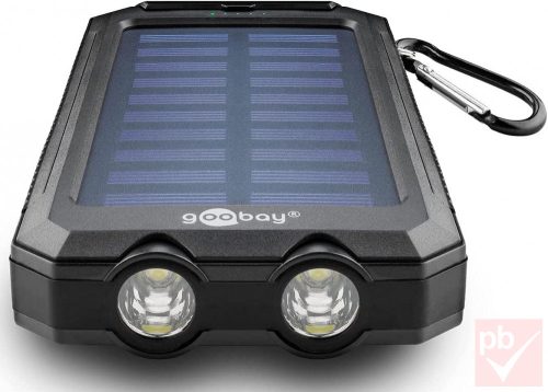 Goobay 8000mAh napelemes hordozható akkumulátor (8000mAh, fekete)