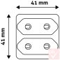 Hálózati elosztó, 2db euro aljzat, fehér (250V AC, 2.5A)