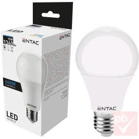 Entac LED fényforrás, E27, 15W, 6400K, 1360lm, gömb (G65)
