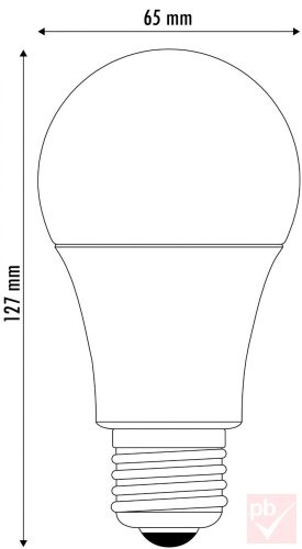 Entac LED fényforrás, E27, 15W, 4000K, 1350lm, gömb (G65)