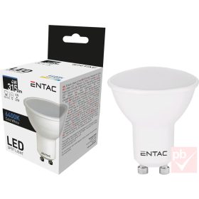Entac LED fényforrás, GU10, 4W, 6400K, 190lm, spot