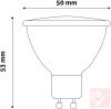Entac LED fényforrás, GU10, 4W, 4000K, 305lm, spot