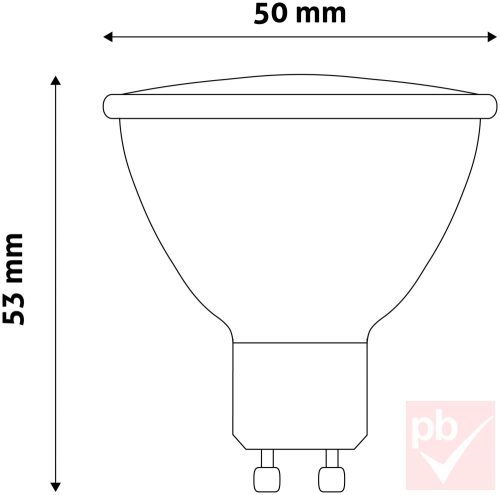 Entac LED fényforrás, GU10, 4W, 4000K, 305lm, spot