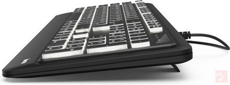 Hama KC-550 USB billentyűzet fehér LED háttérvilágítással (fekete, HUN)