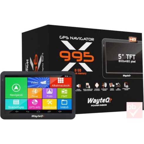 Wayteq X995 8GB 5" GPS navigáció