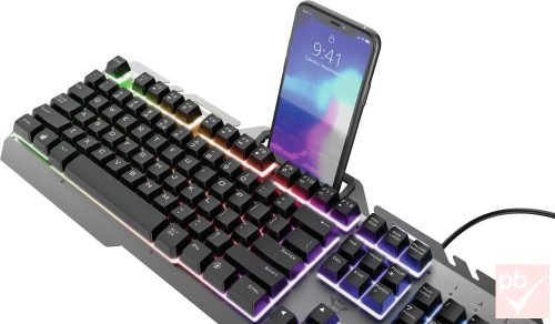 Trust GXT853 Esca RGB LED gaming billentyűzet (fekete, HUN)