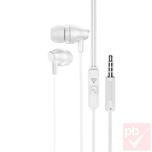 Borofone BM61W fehér sztereó mikrofonos fülhallgató (headset)