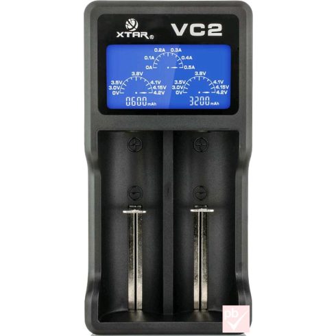 Xtar VC2 2x18650 USB-s akkumulátor töltő