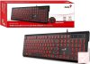 Genius Slimstar 260 USB billentyűzet (fekete-piros, HUN)