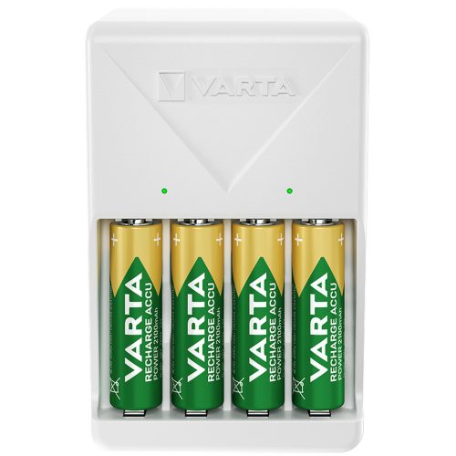 Varta Plug Charger hálózati akkutöltő 4db AA 2100mAh Ni-MH akkuval