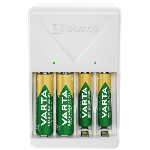 Varta Plug Charger hálózati akkutöltő 4db AA 2100mAh Ni-MH akkuval