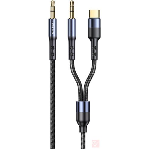 Usams Type-C Audio Cable (3.5mm jack dugó + Type-C dugó / 3.5mm jack dugó)