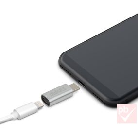   Delight telefon töltő adapter (USB Type-C dugó - iPhone Lightning aljzat) max.5A
