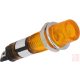 Jelzőfény, furatba szerelhető, 12V DC narancs (furat: 7.5mm)