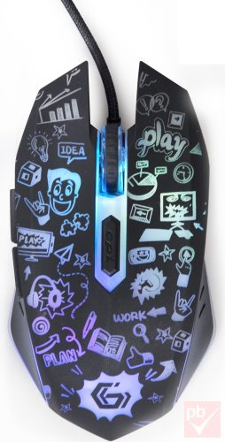 Gembird Grafix USB optikai egér RGB LED világítással