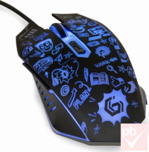 Gembird Grafix USB optikai egér RGB LED világítással