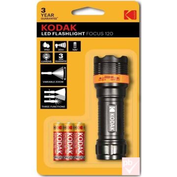 Kodak LED Flashlight Focus 120 elemlámpa (3x AAA, 30lm)