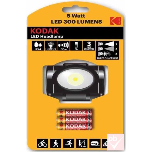 Kodak LED Headlamp fejlámpa (5W, 300lm)