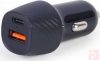 Gembird QC3.0 18W autós USB töltő 1db USB Type-C + 1db USB Type-A aljzattal (3A)