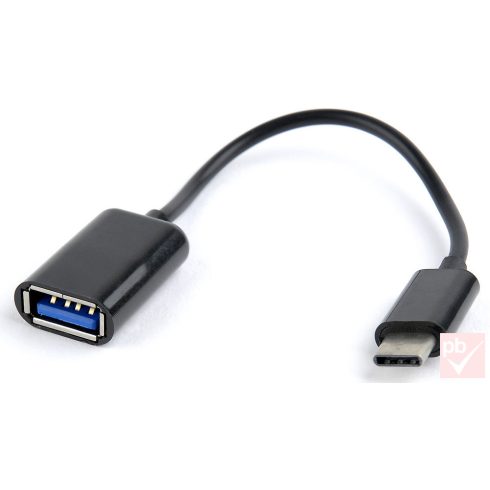 USB 2.0 A-C OTG kábel (A aljzat - C dugó) 20cm