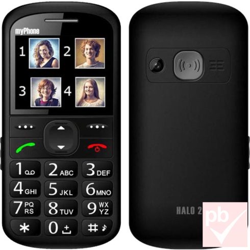 MyPhone Halo 2 fekete senior mobiltelefon