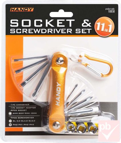 Handy univerzális szerszám (csavarhúzó és dugókulcs készlet)