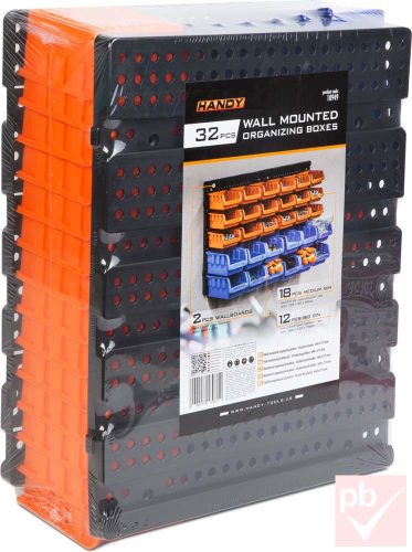 Handy 32 részes fali rendszerező doboz szett 