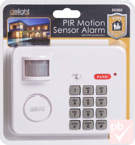Delight PIR mozgásérzékelős riasztó PIN kód védelemmel