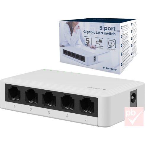 Gembird 5 portos gigabit switch