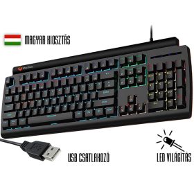   Meetion Olly Go Blue Switch RGB LED mechanikus gamer billentyűzet (fekete, HUN)