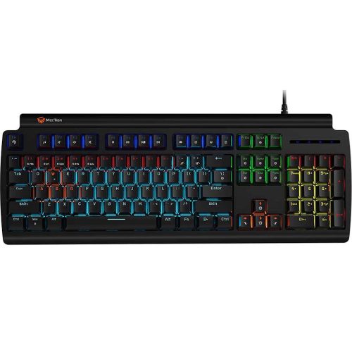 Meetion Olly Go Blue Switch RGB LED mechanikus gamer billentyűzet (fekete, HUN)