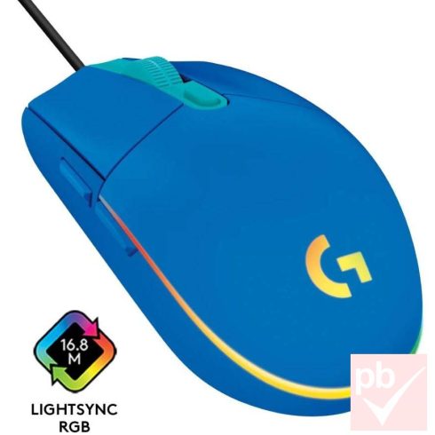 Logitech G203 LightSync kék gamer egér