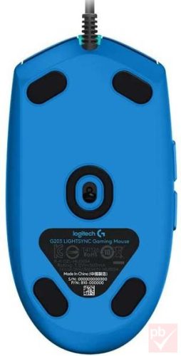 Logitech G203 LightSync kék gamer egér