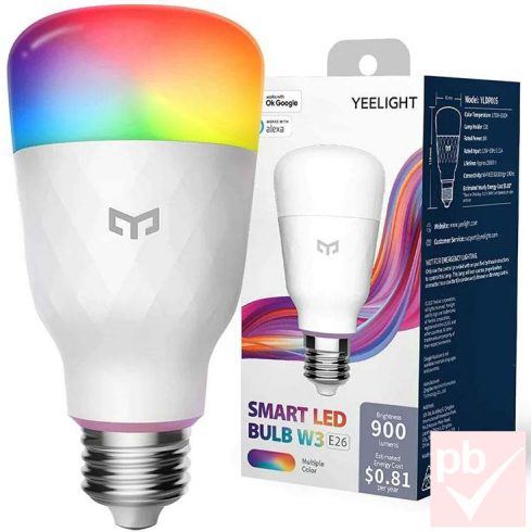 Yeelight Smart LED Bulb W3 okos LED izzó, multicolor, WiFi