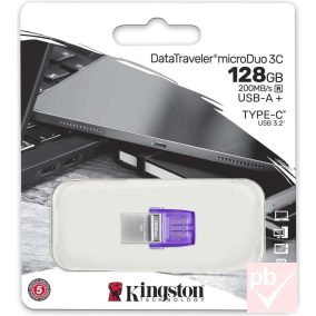   Kingston DataTraveler MicroDuo 3C 128GB pendrive (Type-C + A, USB 3.2)