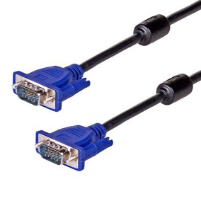 VGA összekötő kábel, árnyékolt, ferritgyűrűkkel 1.8m