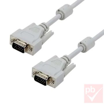 VGA összekötő kábel, árnyékolt, ferritgyűrűkkel 1.8m