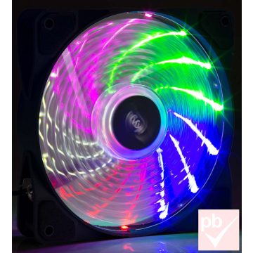   Akyga AW-12D-LED Rainbow ventilátor (120x120x25mm) 3p. + molex