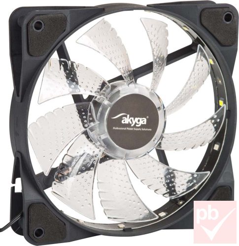 Akyga AW-12D-LED Rainbow ventilátor (120x120x25mm) 3p. + molex