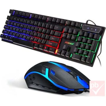 Forev FV-Q305S RGB LED USB gamer billentyűzet + egér