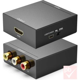  HDMI -> SCART (RCA) jelátalakító (HDMI bemenet, 3x RCA kimenet)