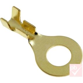   Kábelsaru, 6.5mm (M6) / 0.8-2.5mm2, gyűrűs (szemes), szigetelés nélkül, rezezett