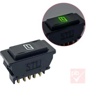   Billenő kapcsoló, univerzális, elektromos ablakemelőhöz, 38x18mm, 12V, 5 láb