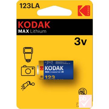 Kodak Max Lithium 123LA fotó elem (CR123, CR123A)
