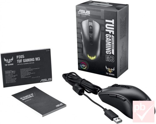 Asus TUF GAMING M3 optikai gamer egér (USB)