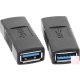USB 3.0 átalakító, "A" aljzat - "A" aljzat (toldó)